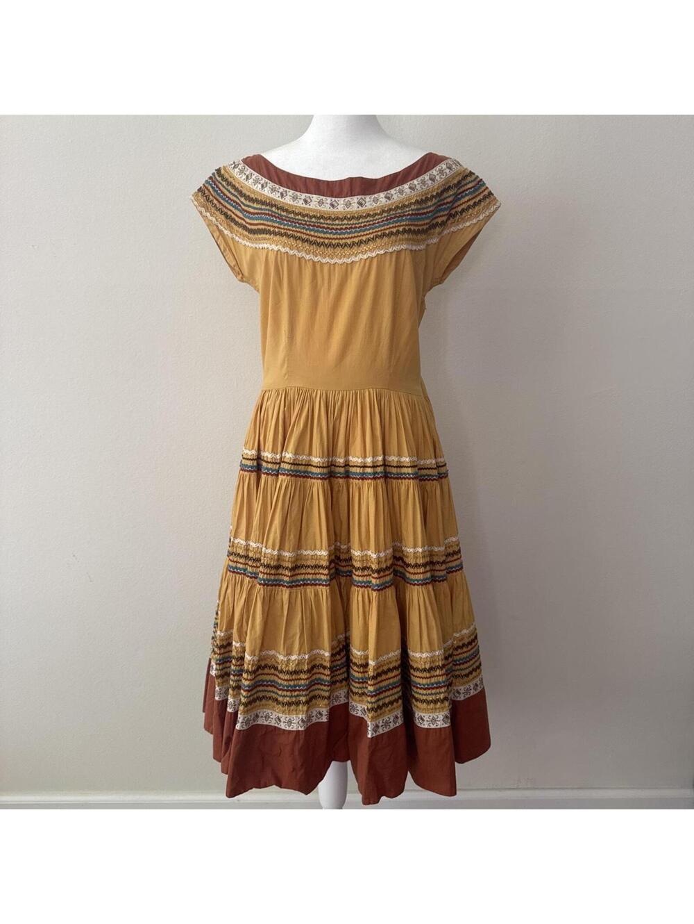 Vintage 1950s Yellow Patio Dress - Picture 4 of 6